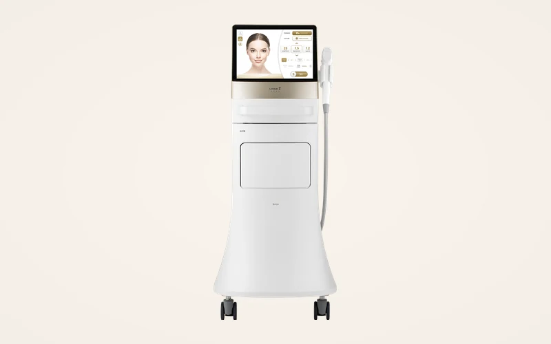 Equipamento LinearZ, ultrassom micro e macrofocado usado no abdômen e nos flancos